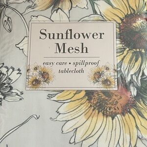 New‎ Sunflower Mesh spill proof Tablecloth 60x104